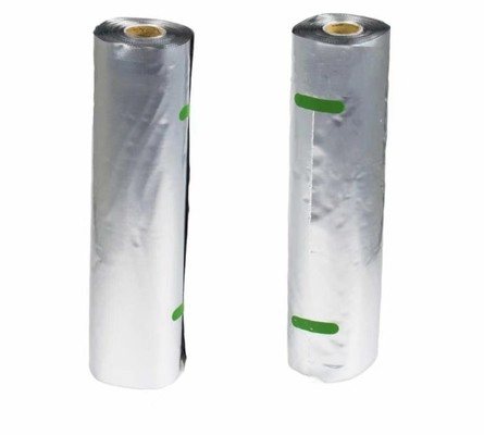 A folha de alumínio metálica está acima o congelador de Mylar do malote ensaca Rolls