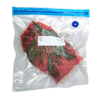 Sacos do alimento do zíper das duplas camada do saco de plástico do aferidor do vácuo da válvula da maneira de Sous Vide um