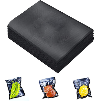 Empacotamento de plástico feito sob encomenda do produto comestível dos sacos do selo de vácuo do preto da cópia reciclável
