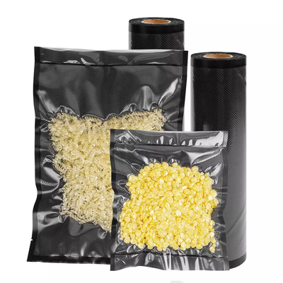 Armazenamento 6mm Nontoxic do acondicionamento de alimentos do rolo de selo do vácuo do preto do saco de plástico das porcas