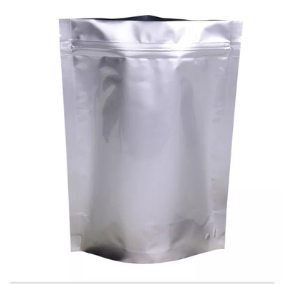 Bolsas de folha de alumínio prateada Food Save Mylar folha metálica resselável com fecho de zíper