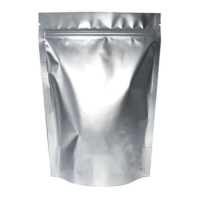 Sacos com zíper metálicos selados a quente em folha de prata Mylar para armazenamento de alimentos