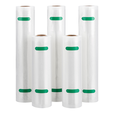 Saco de nylon transparente de grau alimentício com vedação a vácuo rolos de plástico texturizado para alimentos frescos