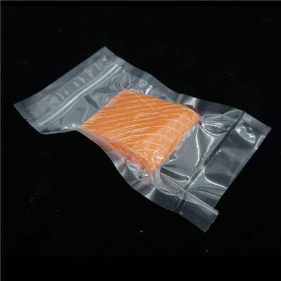 Selo de vácuo transparente gravado Precut do saco do zíper para o armazenamento do VAC do alimento