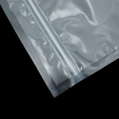 Selo de vácuo transparente gravado Precut do saco do zíper para o armazenamento do VAC do alimento