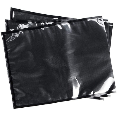 Parte traseira Resealable Front Nylon Pouch claro do preto do saco do zíper do vácuo feito sob encomenda da cópia