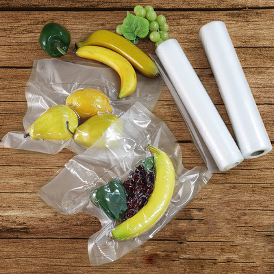 Pacote com 2 sacos seladores a vácuo de náilon em relevo sem BPA para armazenamento de alimentos