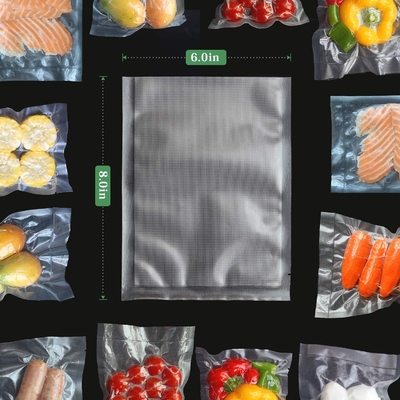 Sacos de vedação a vácuo Tetured Freshness Saco sous vide selável a quente 6&quot; x 8&quot;
