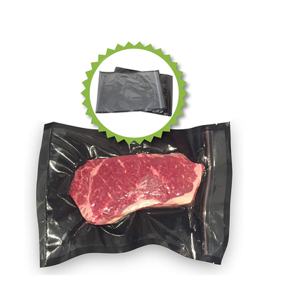 Sacos pretos do armazenamento de congelador do aferidor do vácuo da carne grandes para o cozimento de Sous Vide