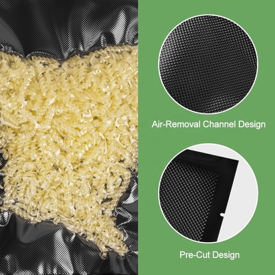 O preto gravado do aferidor do vácuo ensaca o saco congelado seco do empacotamento de alimento do PE