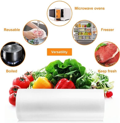 Empacotamento gravado transparente feito sob encomenda do produto comestível de Rolls do aferidor do vácuo