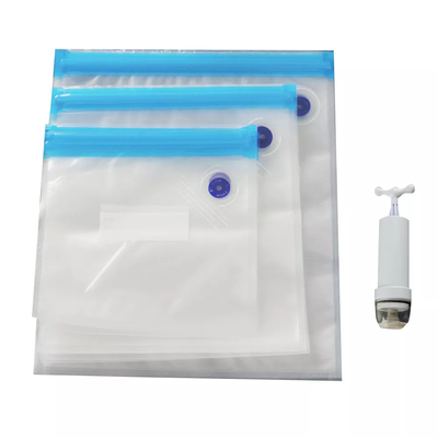 PE PA Sacos Sous Vide Reutilizáveis ​​para Alimentos CE Vedador a Vácuo Sacos com Zíper Sem BPA