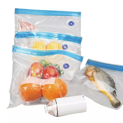 PE PA Sacos Sous Vide Reutilizáveis ​​para Alimentos CE Vedador a Vácuo Sacos com Zíper Sem BPA