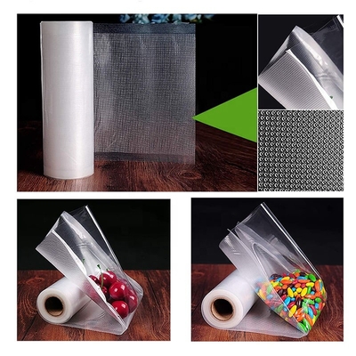 Selo de vácuo de empacotamento Rolls do saco do aferidor transparente do vácuo de PA/PE para o alimento