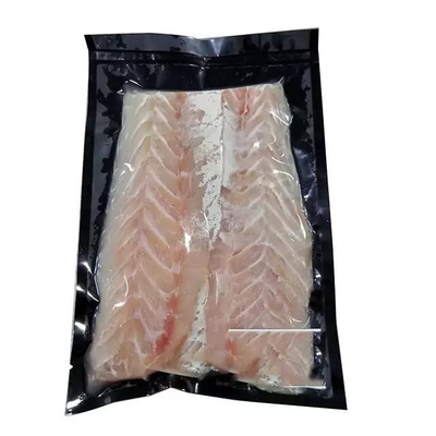 5 MIL Bolsas a vácuo de náilon preto com relevo e pré-cortadas para alimentos