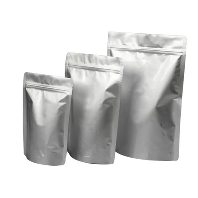 Embalagem de folha de alumínio fosca Bolsa com zíper Mylar para armazenamento de alimentos