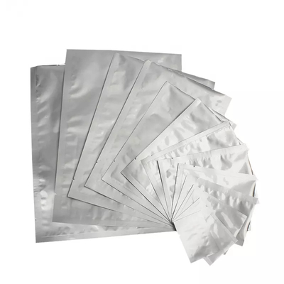 Sacos de folha de alumínio à prova de cheiro Sacos de Mylar personalizados prateados para alimentos