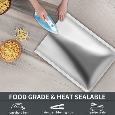 Saco de folha de alumínio metalizado de amostra grátis Sacos de Mylar resseláveis ​​para armazenamento de alimentos