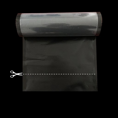 Reciclável PA PE Plástico Preto Rolos a Vácuo Saco Selador a Vácuo para Carne em Relevo