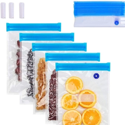 Reutilizável para congelador, isento de BPA, Ziplock Sous Vide, selador de alimentos a vácuo