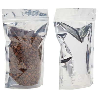 Sacos de folha de alumínio resseláveis ​​para armazenamento de alimentos à prova de cheiro com janela