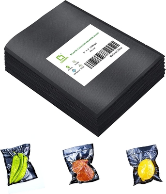 O espaço livre preto do armazenamento do frescor do alimento do PE do PA gravou o rolo do aferidor que empacota o saco de vácuo gravado