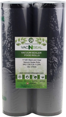 O saco de vácuo preto gravou o rolo do saco do selo para o alimento